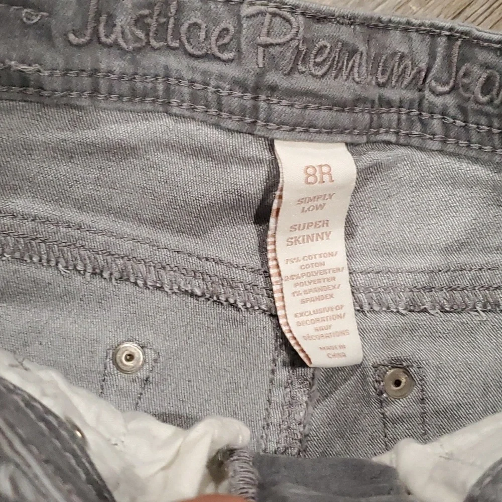 Justice Premier Super Skinny Simply Low Jeans Size 8